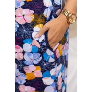 Халат женский 2019/3 кулирка (р-ры: 48-58) голубой-синий