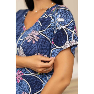 Халат женский 2019/2 кулирка (р-ры: 48-58) синий