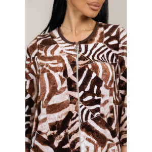 Халат женский 1965/7 велюр (р-ры: 48-62) коричневый