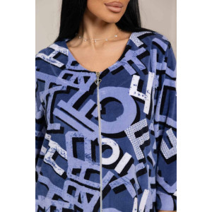 Халат женский 1922/4 велюр (р-ры: 48-58) синий