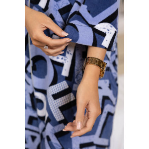 Халат женский 1922/4 велюр (р-ры: 48-58) синий