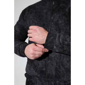 Костюм двойка мужской 2109 футер 3-х нитка с начесом (р-ры: 48-58) черный