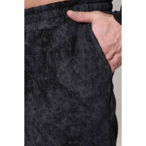 Костюм двойка мужской 2109 футер 3-х нитка с начесом (р-ры: 48-58) черный