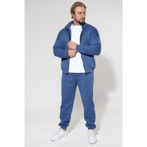 Костюм двойка мужской 2109/1 футер 3-х нитка с начесом (р-ры: 48-58) индиго