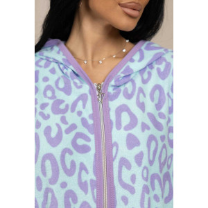 Халат женский 1948М/5 махра (р-ры: 48-70) сиреневый-ментол