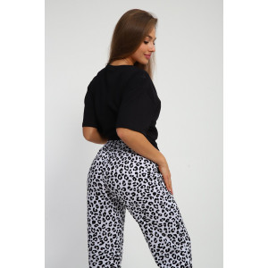 Костюм двойка женский №211 кулирка (р-ры: 42-56) черный