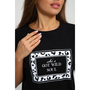 Костюм двойка женский №211 кулирка (р-ры: 42-56) черный