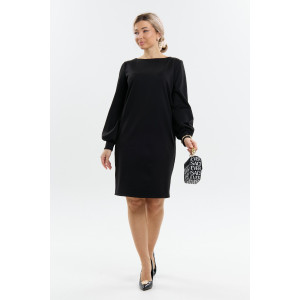 Платье женское П-045 милано (р-ры: 46-56) черный