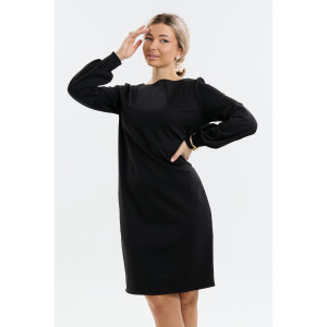 Платье женское П-045 милано (р-ры: 46-56) черный