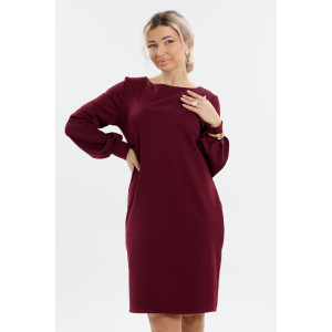 Платье женское П-045 милано (р-ры: 46-56) рубиновый