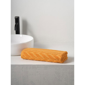 Полотенце махровое "Braid" желто-оранжевый