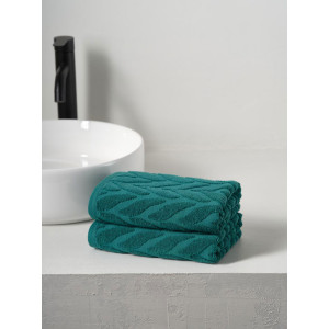 Набор махровых полотенец "Braid" темно-бирюзовый 2 шт. Набор махровых полотенец "Braid" темно-бирюзовый 2 шт.