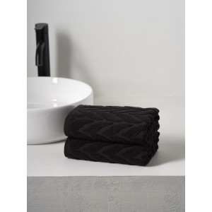 Набор махровых полотенец "Braid" графит 2 шт. Набор махровых полотенец "Braid" графит 2 шт.