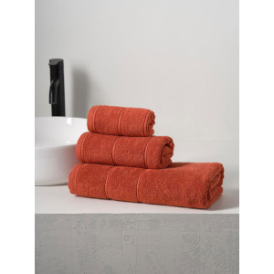 Набор махровых полотенец "Patterns" терракотовый 3 шт. Набор махровых полотенец "Patterns" терракотовый 3 шт.