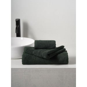 Набор махровых полотенец "Patterns" темно-зеленый 3 шт. Набор махровых полотенец "Patterns" темно-зеленый 3 шт.