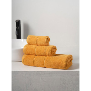 Набор махровых полотенец "Patterns" желто-оранжевый 3 шт. Набор махровых полотенец "Patterns" желто-оранжевый 3 шт.