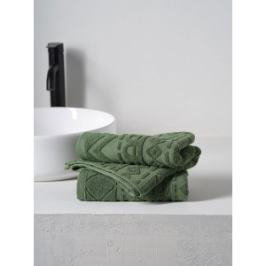 Набор махровых полотенец "Ornaments" зеленый 2 шт.