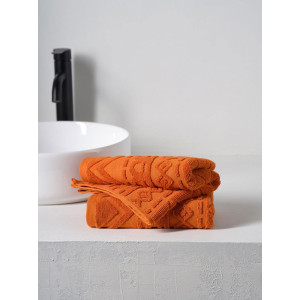 Набор махровых полотенец "Ornaments" оранжевый 2 шт.
