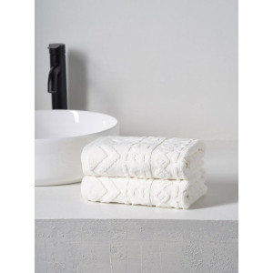 Набор махровых полотенец "Ornaments" белый 2 шт.