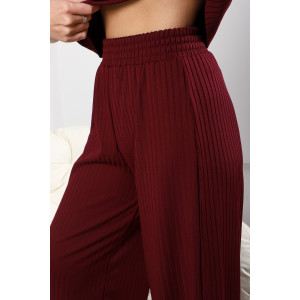 Костюм двойка женский №26009К лапша (последний размер) бордо 54