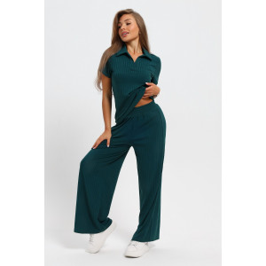 Костюм двойка женский №26009К лапша (последний размер) зеленый 50