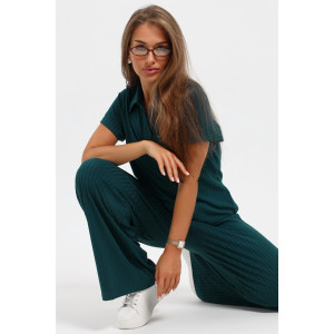 Костюм двойка женский №26009К лапша (последний размер) зеленый 50