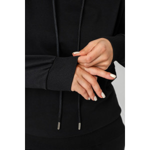 Костюм двойка женский №14405 футер 2-х нитка (последний размер) черный 48