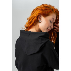 Костюм двойка женский №14405 футер 2-х нитка (последний размер) черный 48