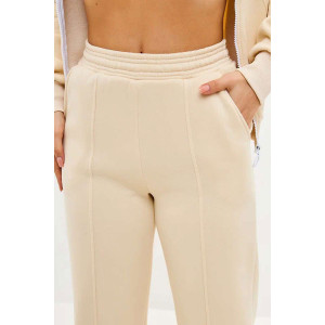 Костюм двойка женский №19134 футер 3-х нитка с начесом (последний размер) молочный 50