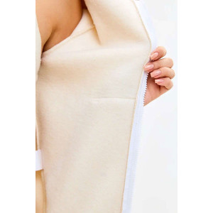 Костюм двойка женский №19134 футер 3-х нитка с начесом (последний размер) молочный 50