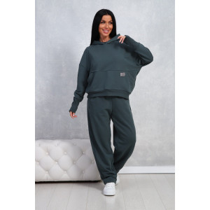 Костюм двойка женский №1074 футер 3-х нитка (последний размер) антрацит 46 Костюм двойка женский №1074 футер 3-х нитка (последний размер) антрацит 46