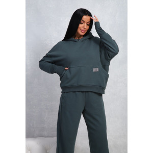 Костюм двойка женский №1074 футер 3-х нитка (последний размер) антрацит 46 Костюм двойка женский №1074 футер 3-х нитка (последний размер) антрацит 46