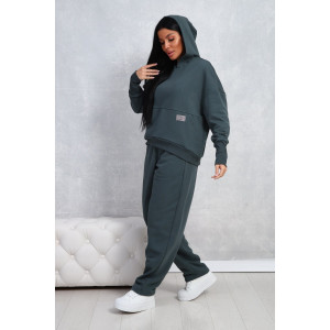 Костюм двойка женский №1074 футер 3-х нитка (последний размер) антрацит 46 Костюм двойка женский №1074 футер 3-х нитка (последний размер) антрацит 46