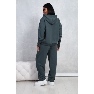 Костюм двойка женский №1074 футер 3-х нитка (последний размер) антрацит 46 Костюм двойка женский №1074 футер 3-х нитка (последний размер) антрацит 46