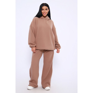 Костюм двойка женский №20680 флис (последний размер) бежевый 46-48,58-60