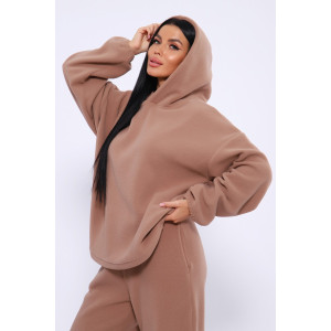 Костюм двойка женский №20680 флис (последний размер) бежевый 46-48,58-60