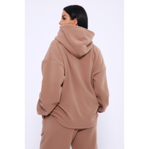 Костюм двойка женский №20680 флис (последний размер) бежевый 46-48,58-60