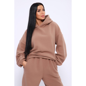 Костюм двойка женский №20680 флис (последний размер) бежевый 46-48,58-60