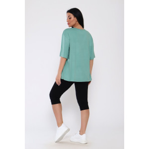 Костюм двойка женский №78547 вискоза (последний размер) малахит 58