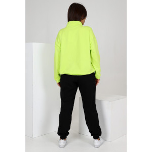 Костюм двойка женский №46541 футер с лайкрой 2-х нитка (последний размер) салатовый 58,60