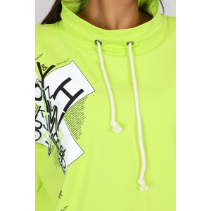 Костюм двойка женский №46541 футер с лайкрой 2-х нитка (последний размер) салатовый 58,60