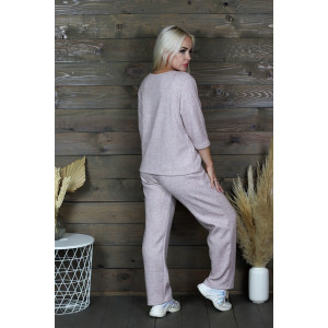 Костюм двойка женский №4479 ангора (последний размер) розовый 46,48