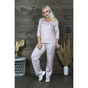 Костюм двойка женский №4479 ангора (последний размер) розовый 46,48