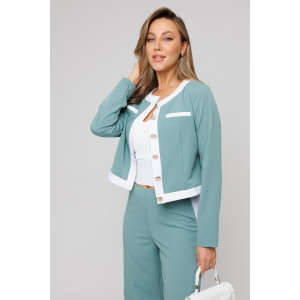 Костюм двойка женский №43079 поливискоза (последний размер) зеленый 52,54 Костюм двойка женский №43079 поливискоза (последний размер) зеленый 52,54