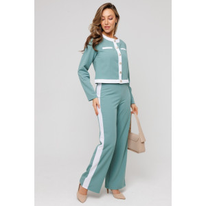 Костюм двойка женский №43079 поливискоза (последний размер) зеленый 52,54 Костюм двойка женский №43079 поливискоза (последний размер) зеленый 52,54