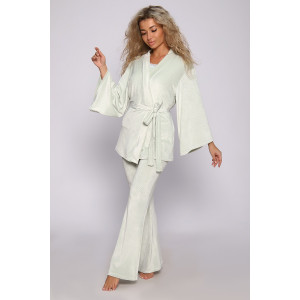 Костюм тройка женский №78535 велюр (последний размер) фисташковый 58 Костюм тройка женский №78535 велюр (последний размер) фисташковый 58