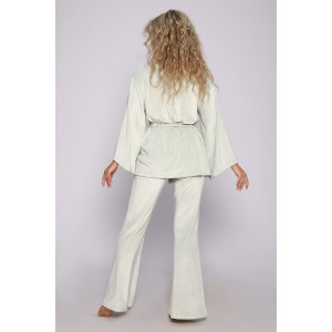 Костюм тройка женский №78535 велюр (последний размер) фисташковый 58 Костюм тройка женский №78535 велюр (последний размер) фисташковый 58