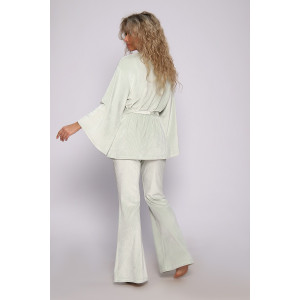 Костюм тройка женский №78535 велюр (последний размер) фисташковый 58 Костюм тройка женский №78535 велюр (последний размер) фисташковый 58