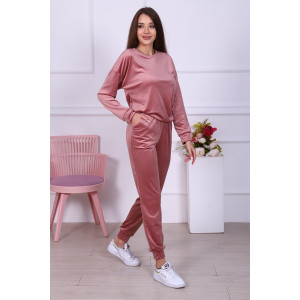 Костюм двойка женский №71029 иконвелюр (последний размер) брусничный 48