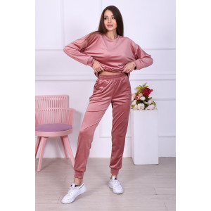 Костюм двойка женский №71029 иконвелюр (последний размер) брусничный 48